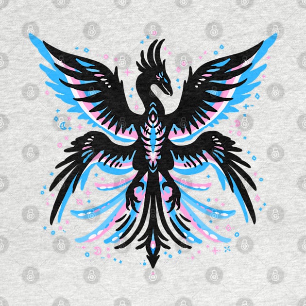 Trans Flag Phoenix by Things By Diana